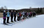 APU Nordic Ski Center's Women’s group, led by the program's coach, Sarah Miller